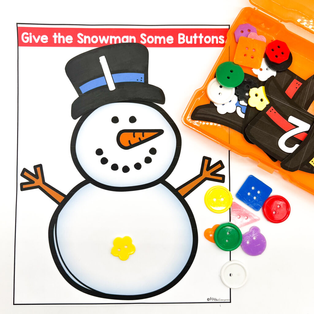 Adding buttons to a snowman