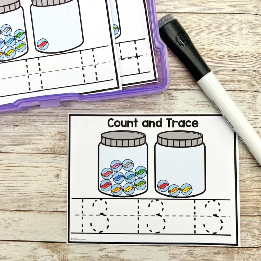 A count and trace activity for the number 13