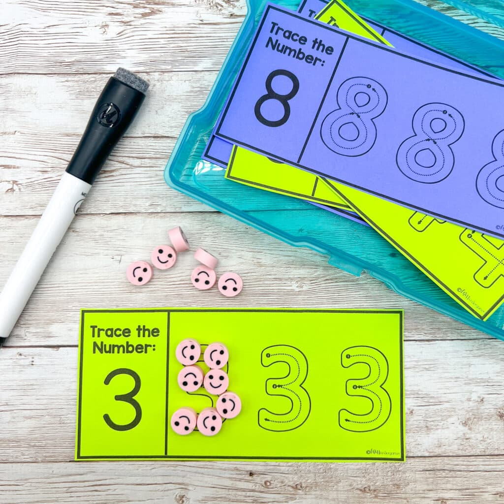 Number Tracing Cards