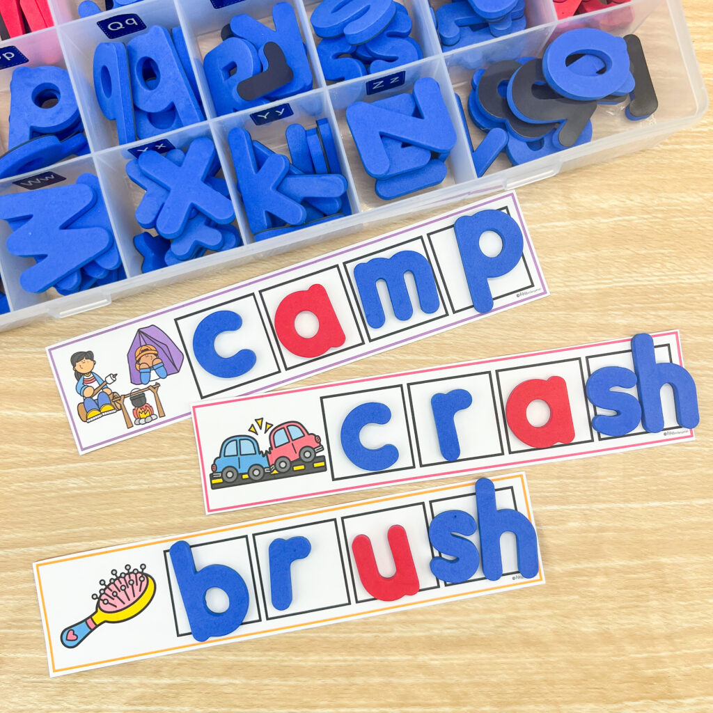 Blend and digraph word building cards