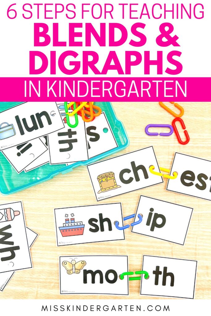 6 Steps for Teaching Blends and Digraphs in Kindergarten