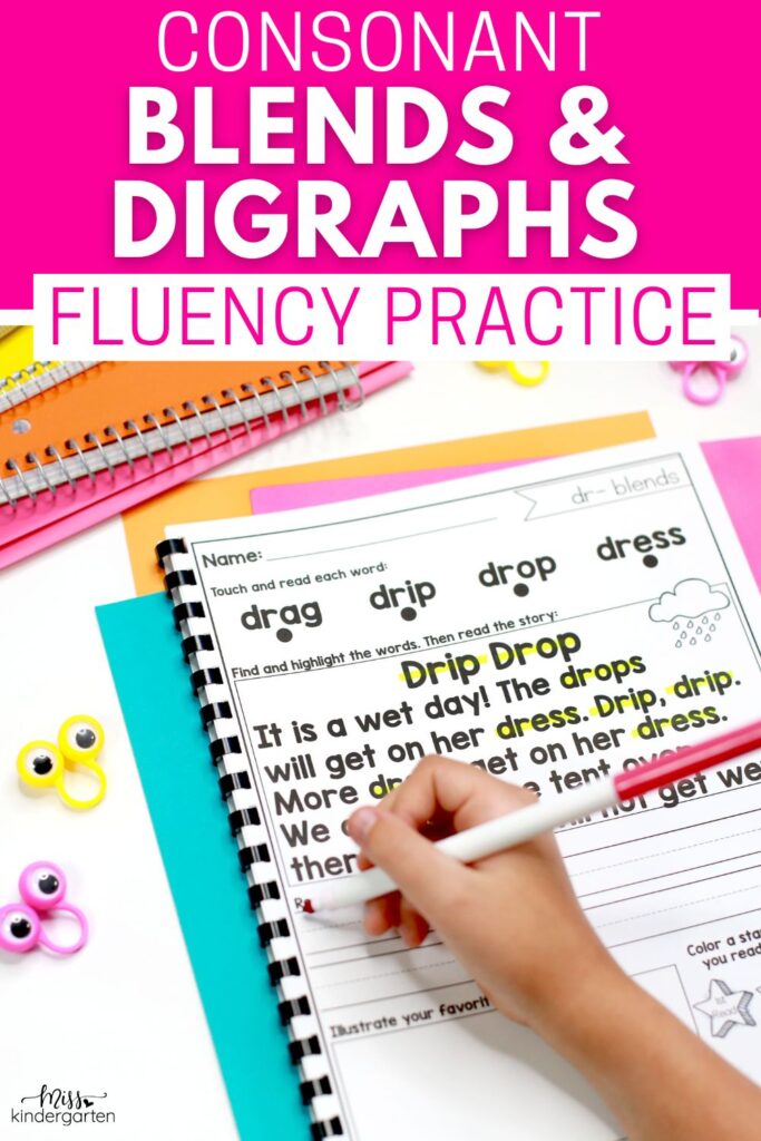 Consonant blends and digraphs - fluency practice