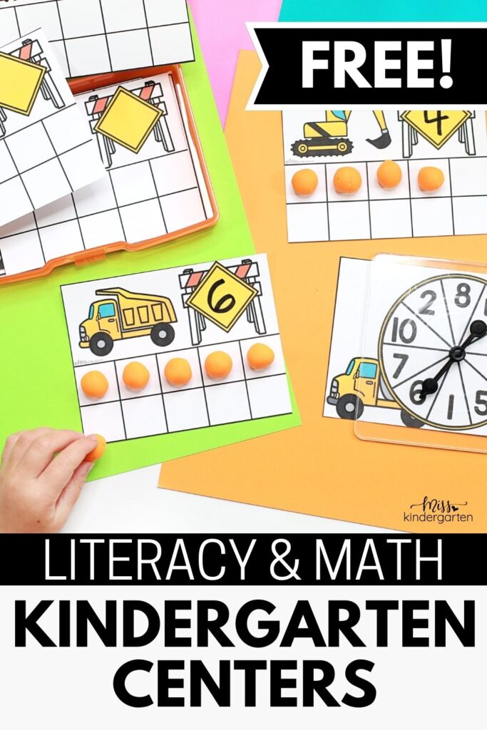 Free literacy and math kindergarten centers