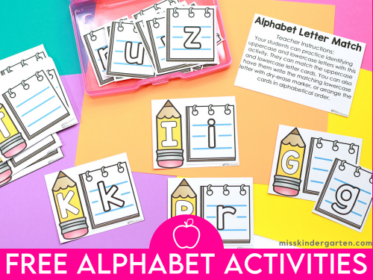 Free Alphabet Activities for Kindergarten