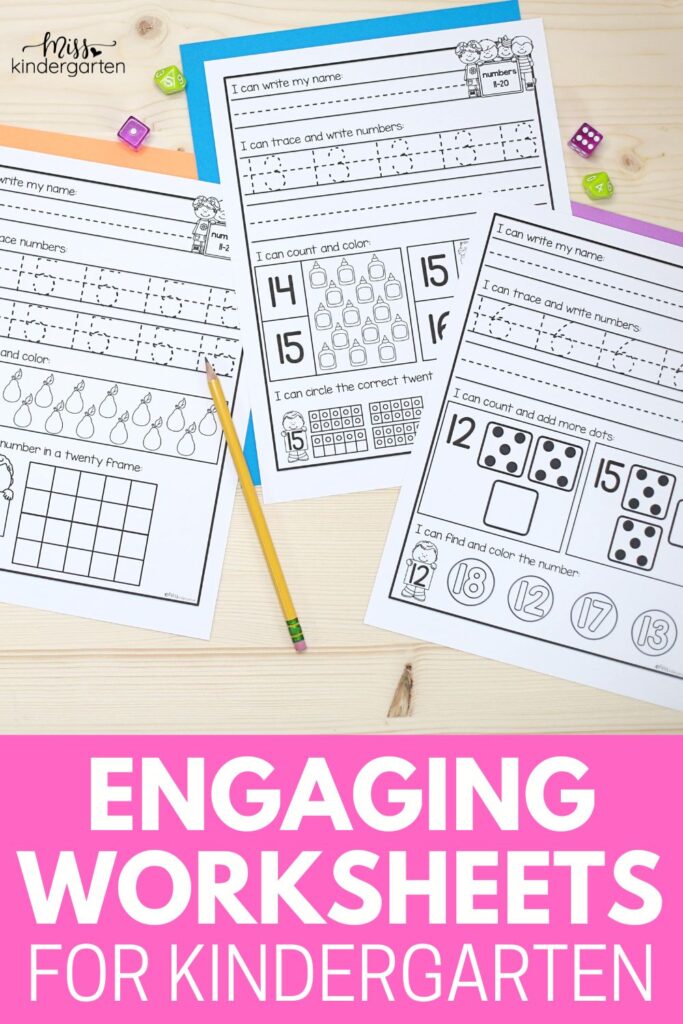 Engaging Worksheets For Kindergarten Miss Kindergarten 5480