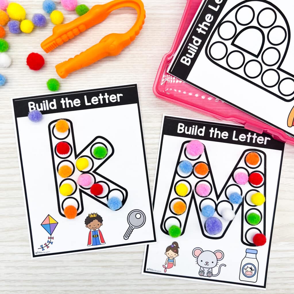 Stick Alphabet Letter Mats - Fine Motor Fun!