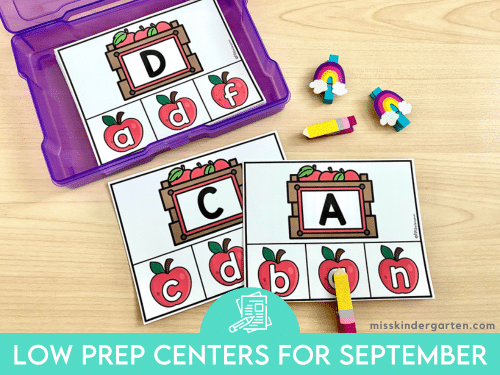 Low Prep Centers for September