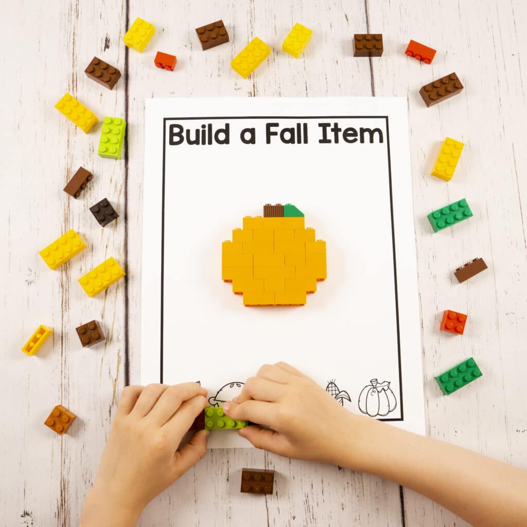 Building a pumpkin with small building blocks