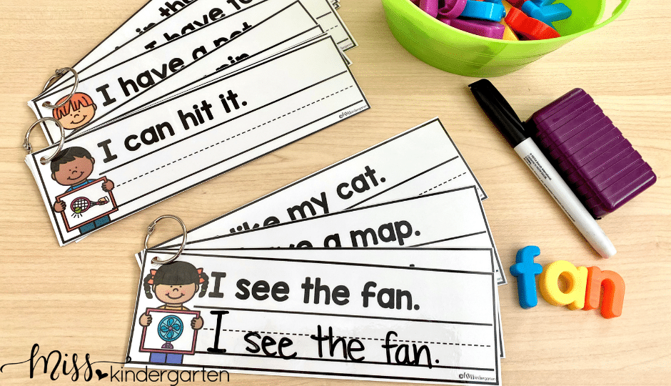 Easy to prep sight word sentences make a great word work center 