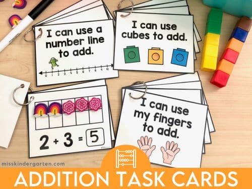 Addition task cards