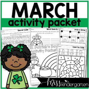 March Activity Packet St Patrick's Day Kindergarten Activities for Early Finishers
