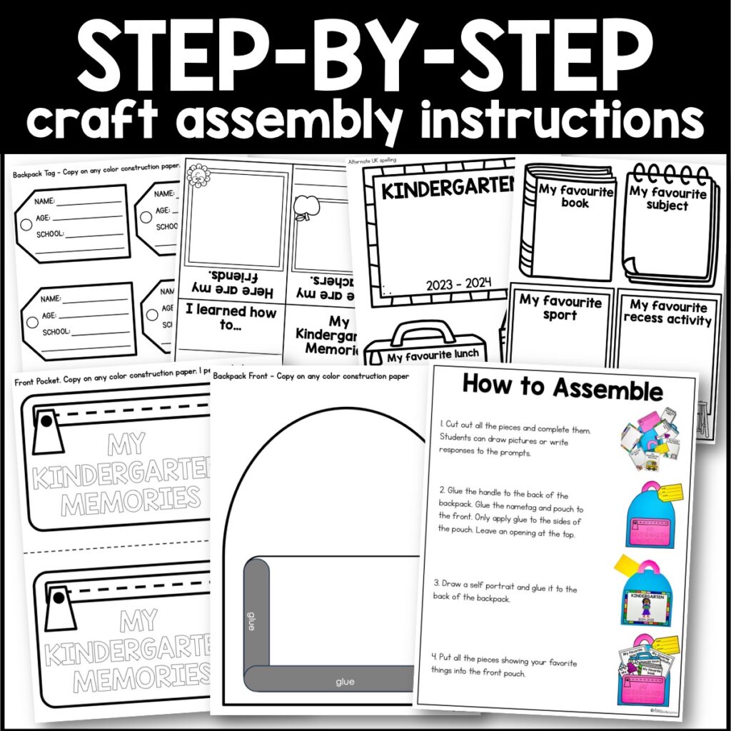 End of the Year Memory Backpack Craft - Miss Kindergarten