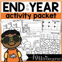 End of the Year Activity Packet for Early Finishers - Miss Kindergarten