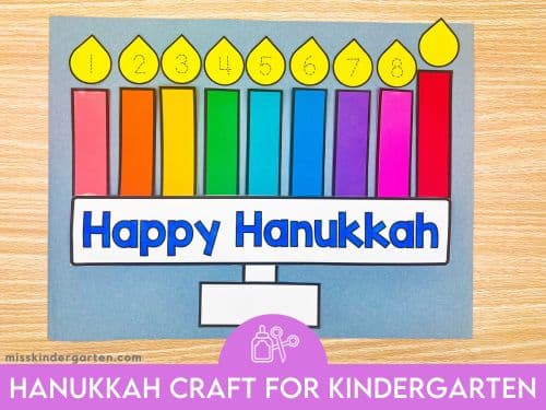 Hanukkah craft for kindergarten