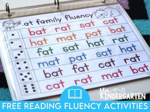 Free Reading Fluency Activities