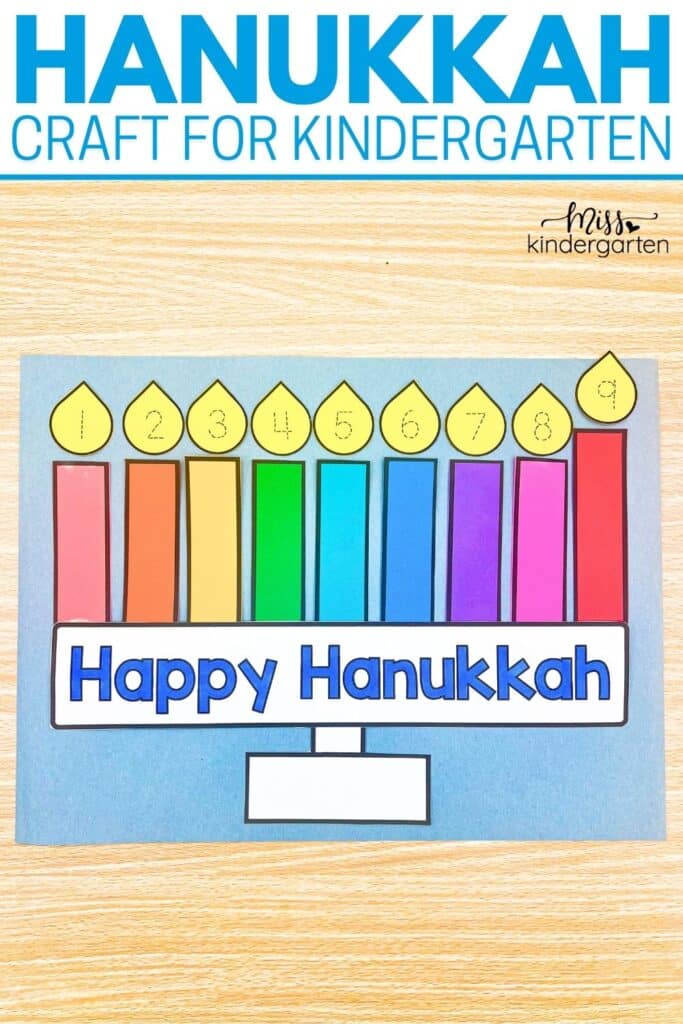 Hanukkah Craft for Kindergarten - Pinnable Graphic