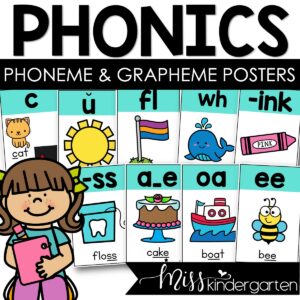 Phonics Posters and Rules Kindergarten Phonics Practice Sound Wall Cards