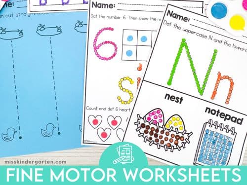 Fine Motor Worksheets