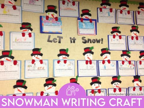 Snowman writing craft