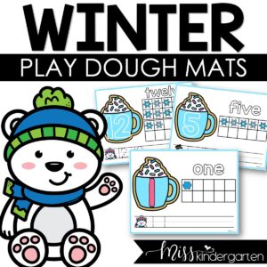 Winter Play Dough Mats Numbers 1 - 20