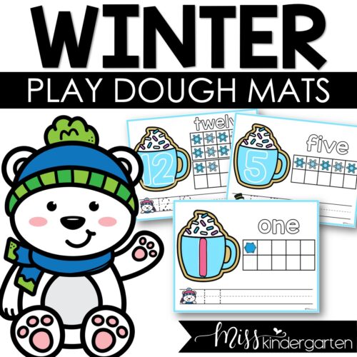 winter playdough mats