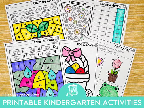Printable kindergarten activities