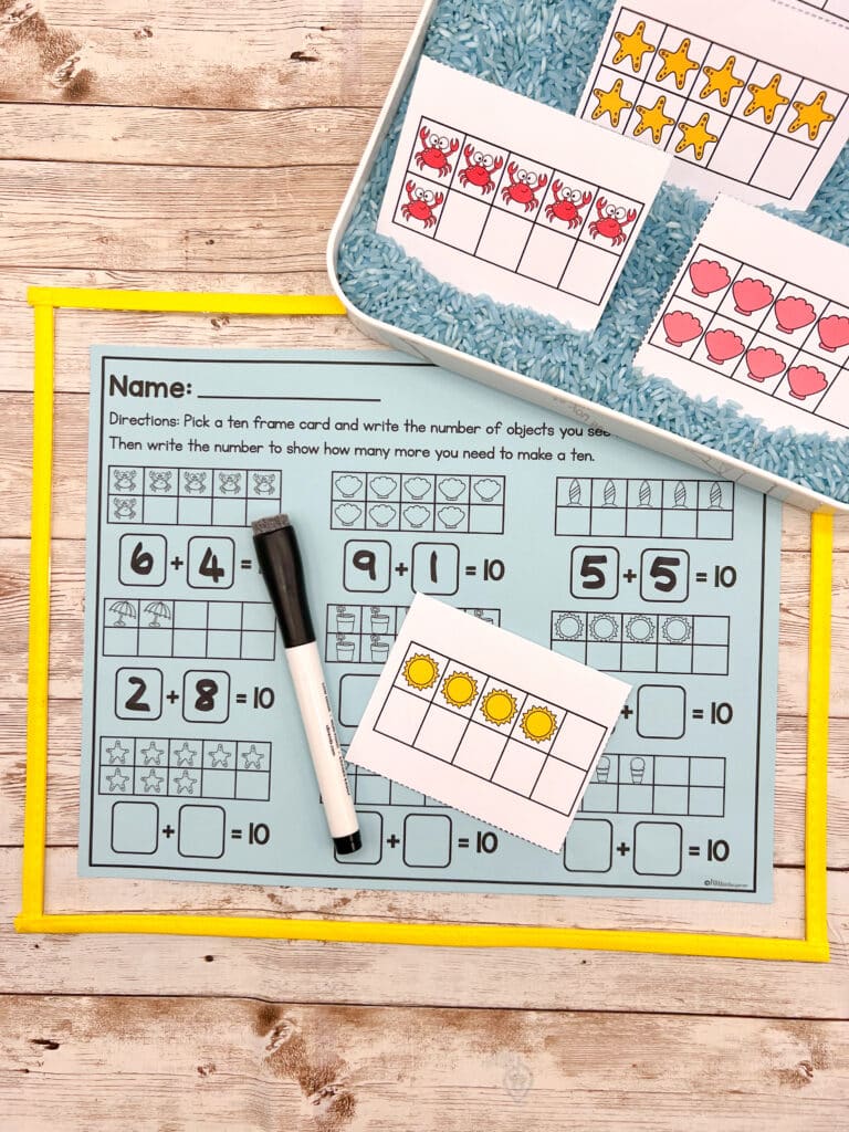 Making ten with summer items