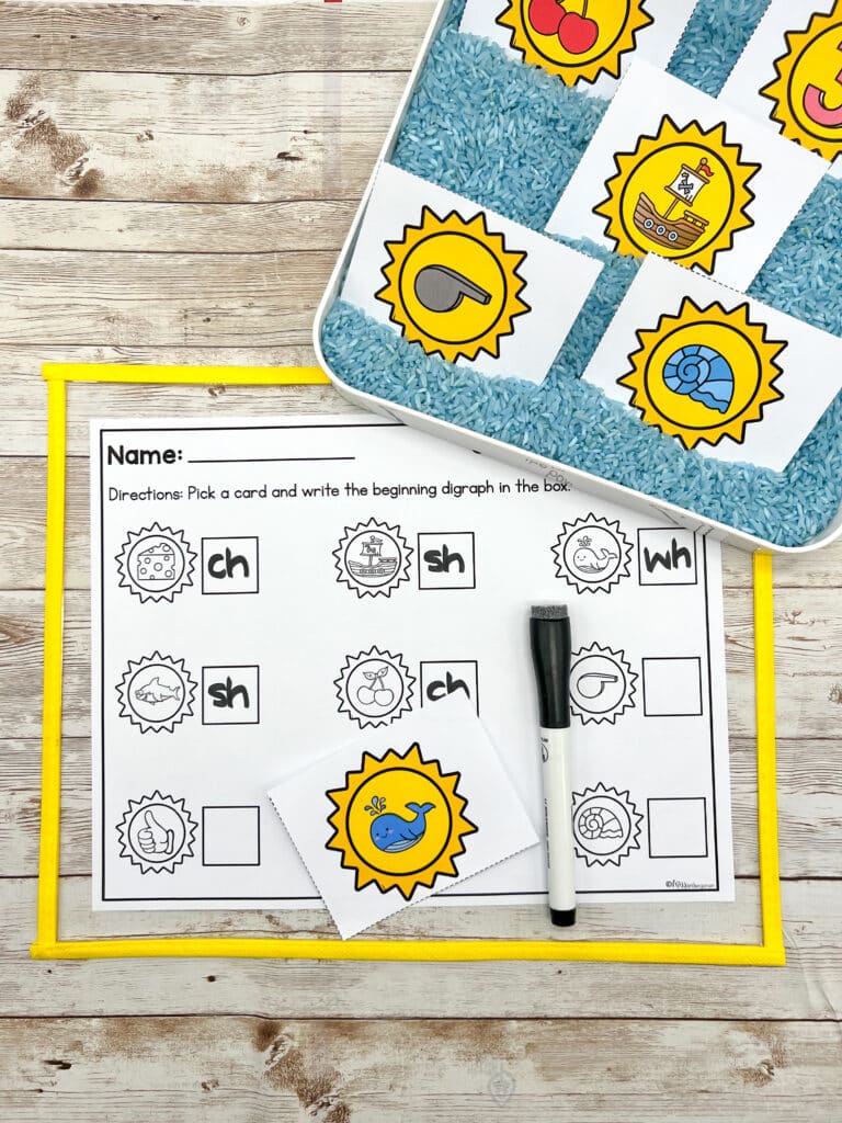 Sun-themed digraph practice
