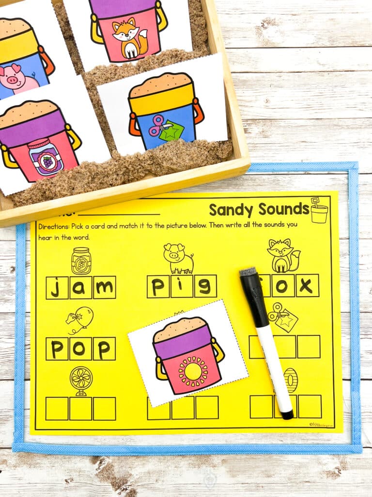 CVC word practice with a summer theme