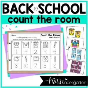 Count the Room Back to School Kindergarten Counting Practice to 10 and 20