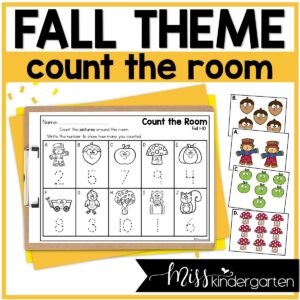 Fall Count the Room Kindergarten Counting Practice to 10 & 20