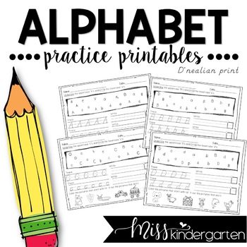 Alphabet Practice Pages • Dnealian Alphabet Worksheets
