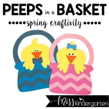 Easter Craft or Spring Craft and Writing Templates {Peeps in a Basket}