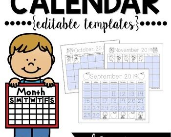 Editable Calendar Templates for 2022 and 2023