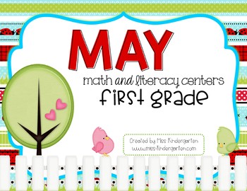 First Grade Math and Literacy Centers for May