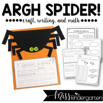 Spider craft with a writing and math connection