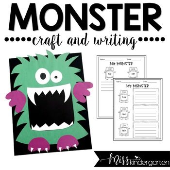 Halloween Craft Monster Craft and Writing