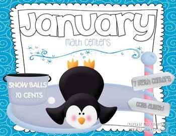 January Centers Math and Literacy First Grade