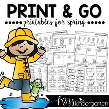 Spring Activities Print and Go Printables for Spring
