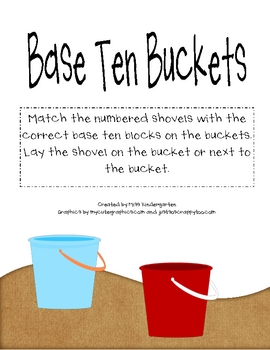 Summer Math Activities Base Ten Buckets