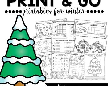 Winter Activities Print and Go Printables for Winter