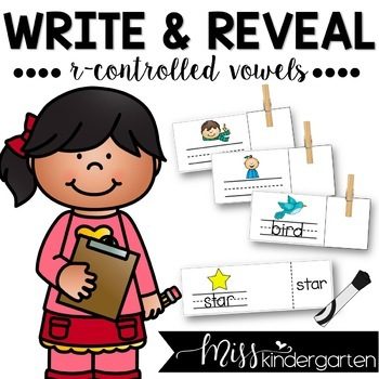 Word Work R-Controlled Vowels Write and Reveal