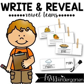 Word Work Vowel Teams Write and Reveal