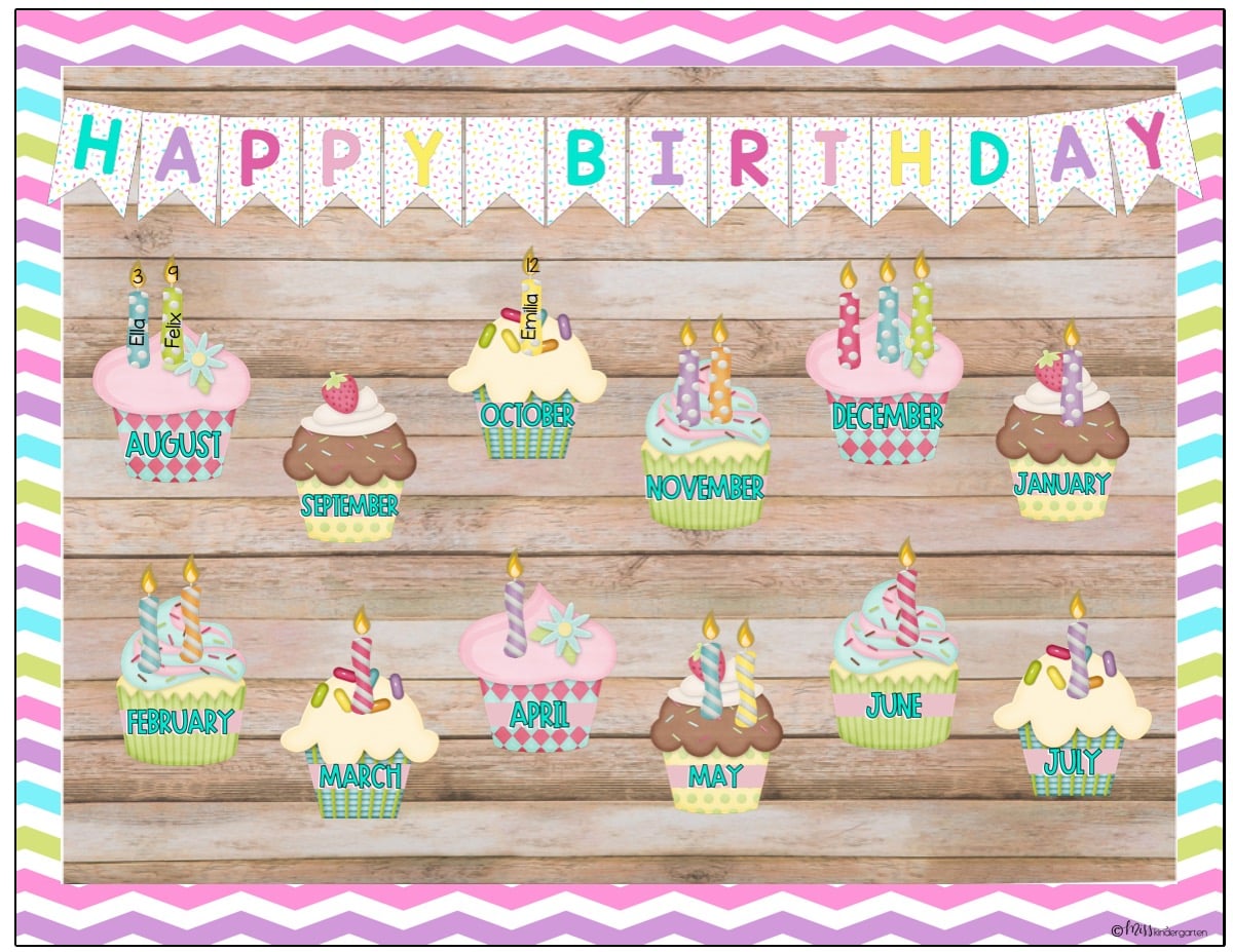 Mini Bulletin Board Set – Colour My World Birthday – EDSCO