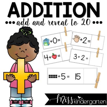 Addition and Subtraction to 20 Math Fact Fluency with Read and Reveal Cards
