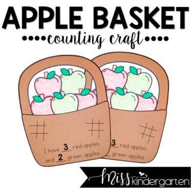 Apple Basket Counting Craft