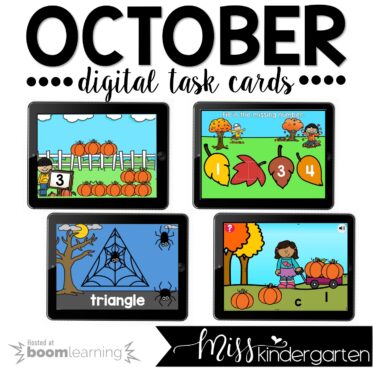Kindergarten Boom Cards™ for October