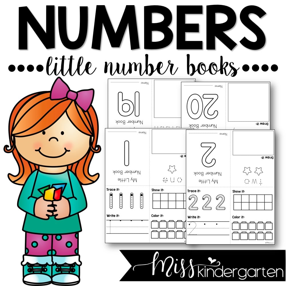 Number Books Worksheets