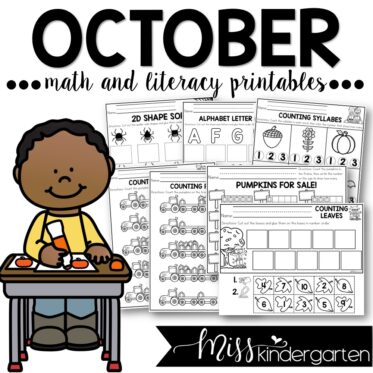 October Print and Go Printables