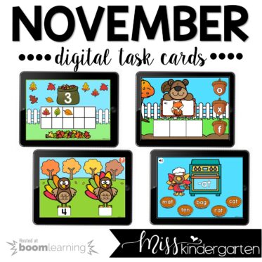 November Boom Cards™ for Kindergarten